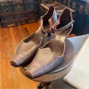 CYDWOQ Brown Leather Women's Shoes